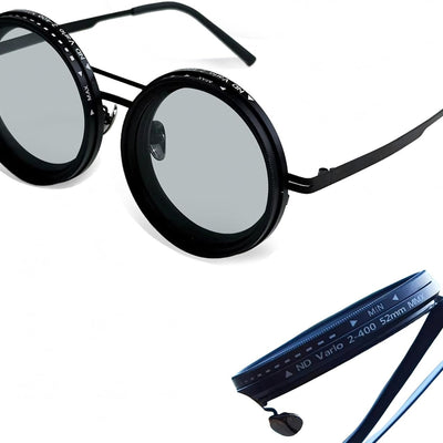 Round Polarized Sunglasses — Adjustable Tint | UV400 Protection | Outdoor Eyewear