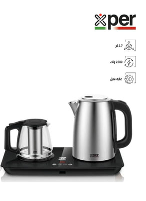 STEEL KETTLE + JUG XPSTTS-999 — 2200W RAPID BOIL