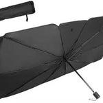 Foldable Car Windshield Sun Shade Umbrella — UV & Heat Reflector | Titanium Silver Coating