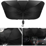 Foldable Car Windshield Sun Shade Umbrella — UV & Heat Reflector | Titanium Silver Coating