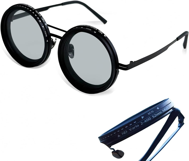 Round Polarized Sunglasses — Adjustable Tint | UV400 Protection | Outdoor Eyewear