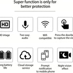 Smart WiFi Video Doorbell Camera with Wireless Chime & Two-Way Audio