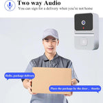 Smart WiFi Video Doorbell Camera with Wireless Chime & Two-Way Audio