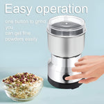 Electric Spice & Coffee Grinder — 300W Stainless Steel | 4 Blades | Portable