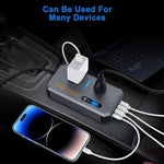 Car Power Inverter 200W — DC 12V to 220V AC | Dual AC + USB & Type‑C | LED Display