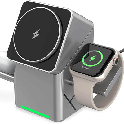 3-in-1 MagSafe Charging Station Cube – For iPhone, Apple Watch & AirPods