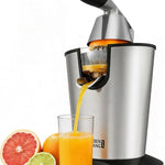 Electric Citrus Juicer 350W – Stainless Steel Orange & Lemon Juice Extractor