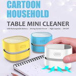 Mini Desktop Vacuum Cleaner — Cordless 400min Battery | 360° | USB Charging