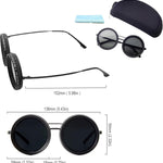 Round Polarized Sunglasses — Adjustable Tint | UV400 Protection | Outdoor Eyewear