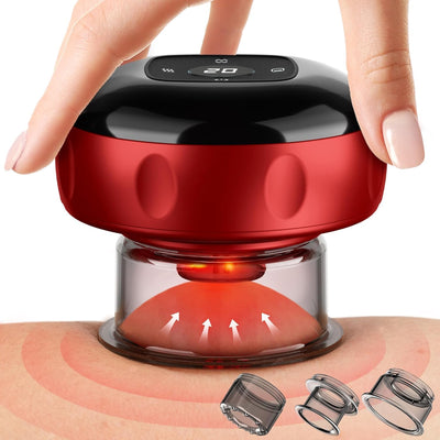 Smart Electric Cupping Machine – Vacuum Massager with Heat & Red Light Therapy
