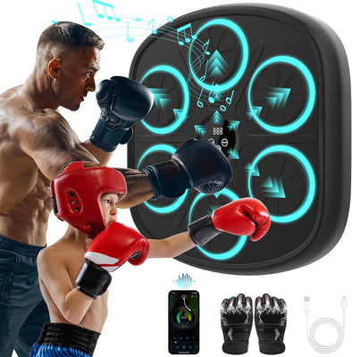 Music Boxing Machine – Wall Mounted Boxing Training Equipment with Gloves
