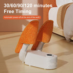 Portable Folding Shoe Dryer — 360° Hot Air | 4 Timer Settings | Travel Ready | White