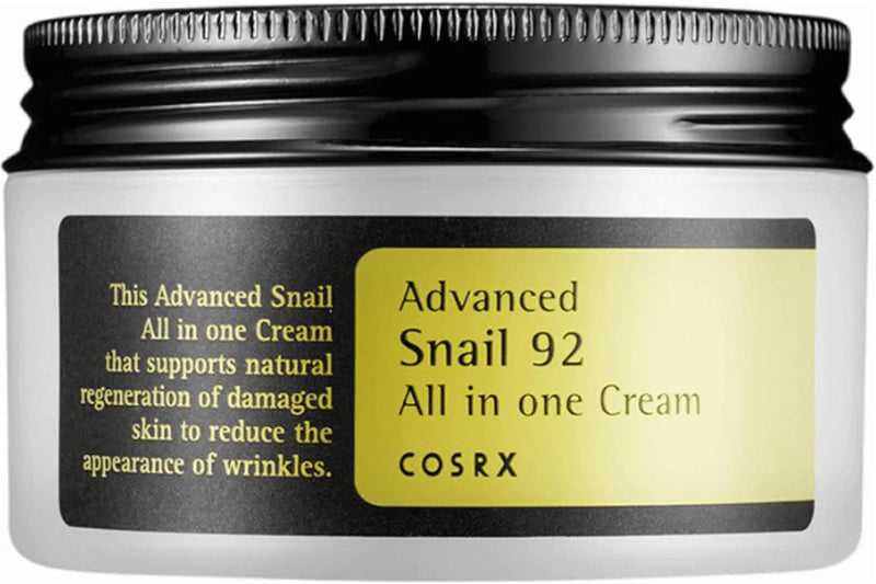 COSRX Advanced Snail 92 All In One Cream 100ml — Repair | Hydrate | Fade Scars | Korean Skincare