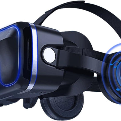 VR SHINECON Virtual Reality VR Headset 3D Glasses, Headset Helmets, VR Goggles for TV, Movies and Video Games, Compatible with iOS, Android and Support 4.7-16.5 Inch with Remote Control