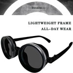 Round Polarized Sunglasses — Adjustable Tint | UV400 Protection | Outdoor Eyewear