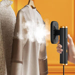 Portable Mini Steam Iron — 180° Rotatable | Dry & Wet | Travel Ready | Black