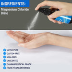 Pure Magnesium Oil Spray  — 100% Natural | Fast Absorbing | Feet & Body | Glass Bottle