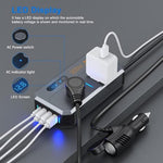 Car Power Inverter 200W — DC 12V to 220V AC | Dual AC + USB & Type‑C | LED Display