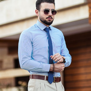 Slim Fit Formal Shirt Men Wrinkle-Free