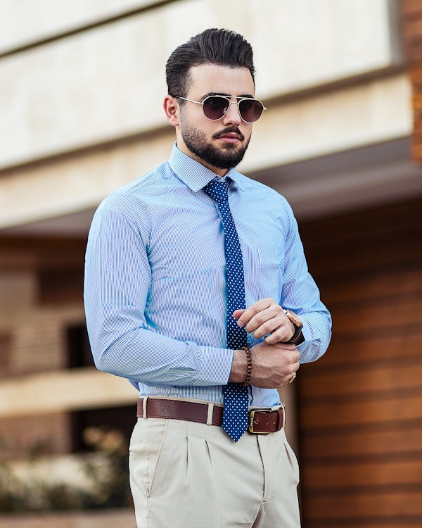 Slim Fit Formal Shirt Men Wrinkle-Free